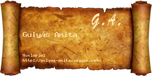 Gulyás Anita névjegykártya